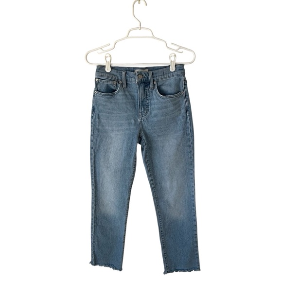 Madewell Denim - MADEWELL Perfect Vintage 10” High Rise Jean in Ellicott Wash, Raw Hem, Size 25P